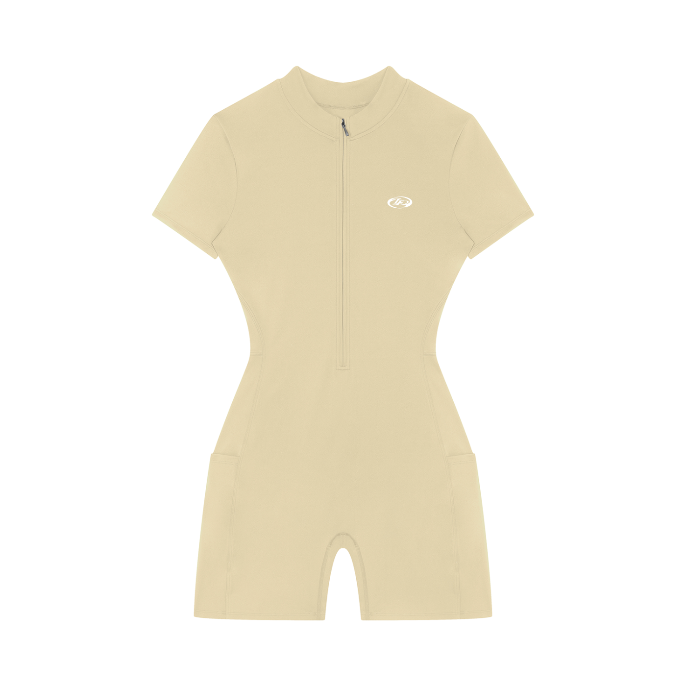 Women's Quarter-Zip Short Sleeve Romper