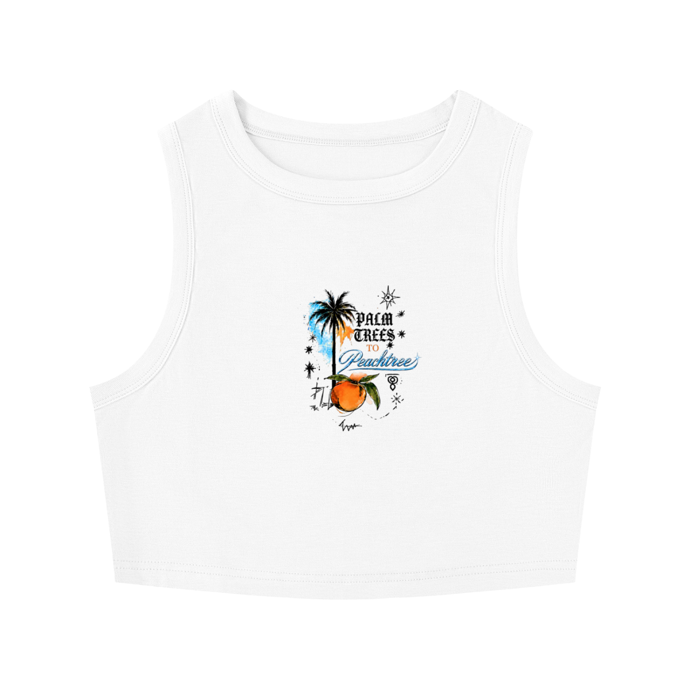 Palm Trees 2 Peachtree Crop Tank