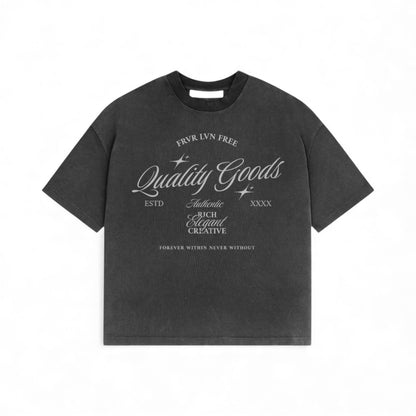 Quality Goods Gray Script Tee