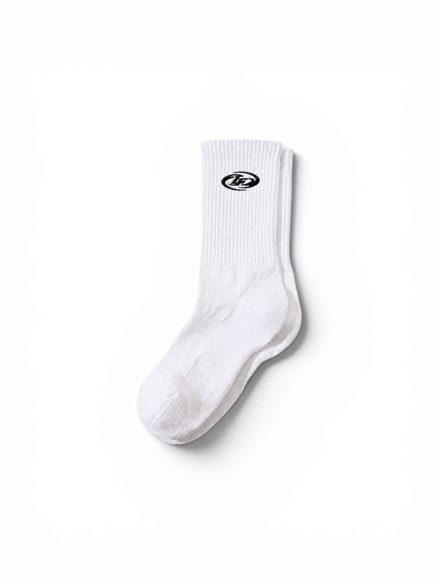 Obsidian / Bone Cotton Crew Sock