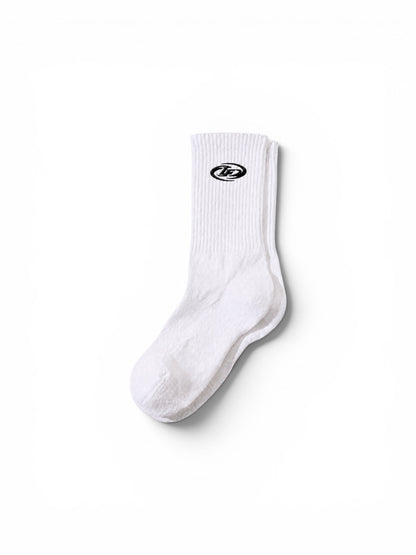 Obsidian / Bone Cotton Crew Sock
