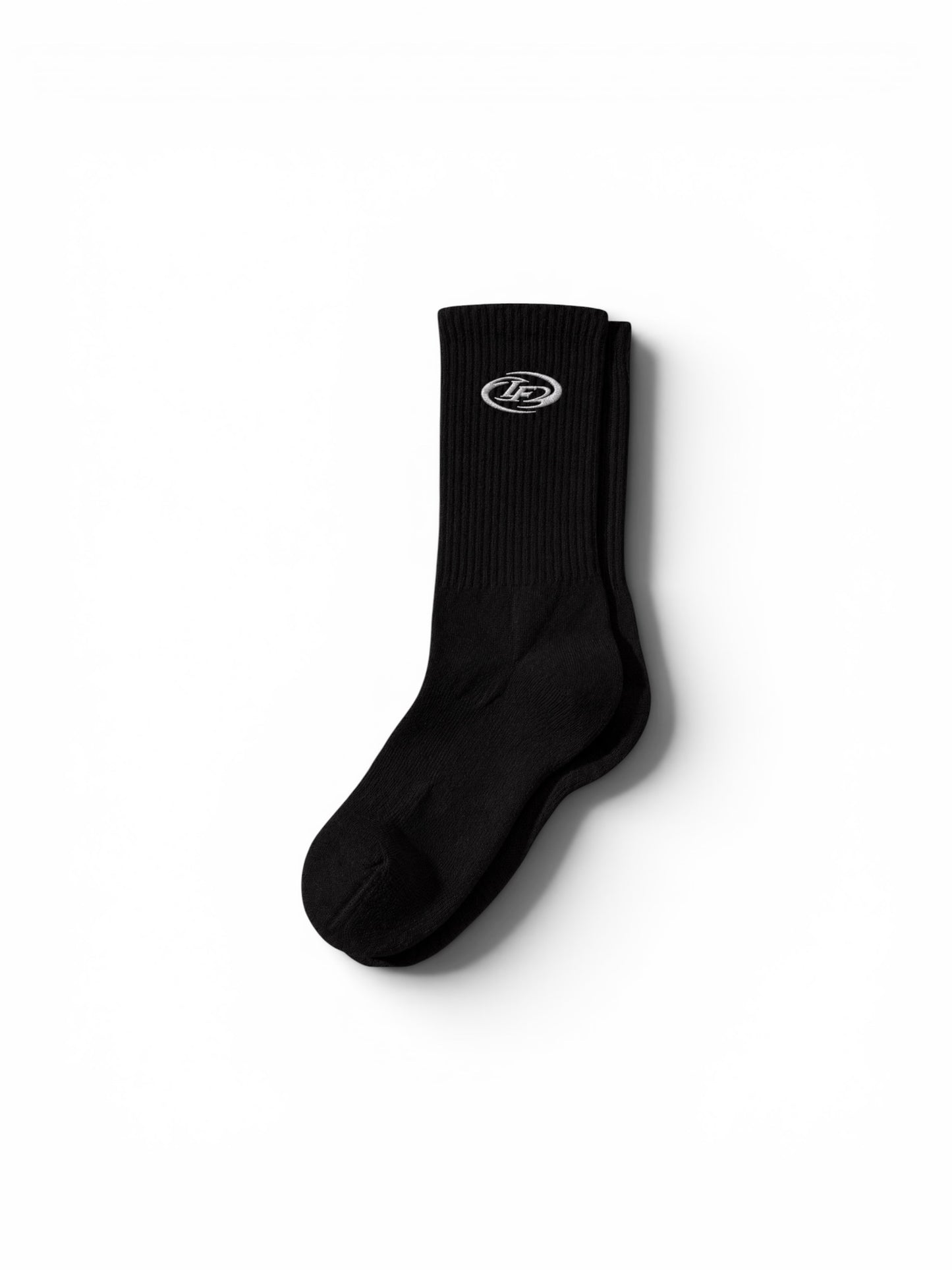 Obsidian / Bone Cotton Crew Sock