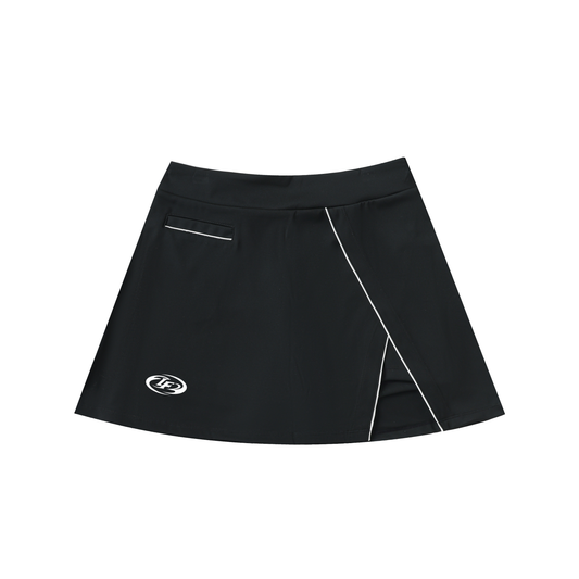 High-Waist Pocketed A-Line Skirt