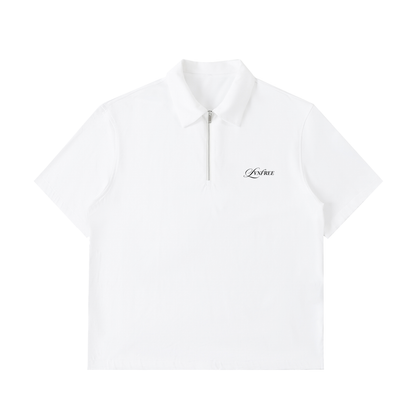 Half-Zip Cotton Polo Shirt