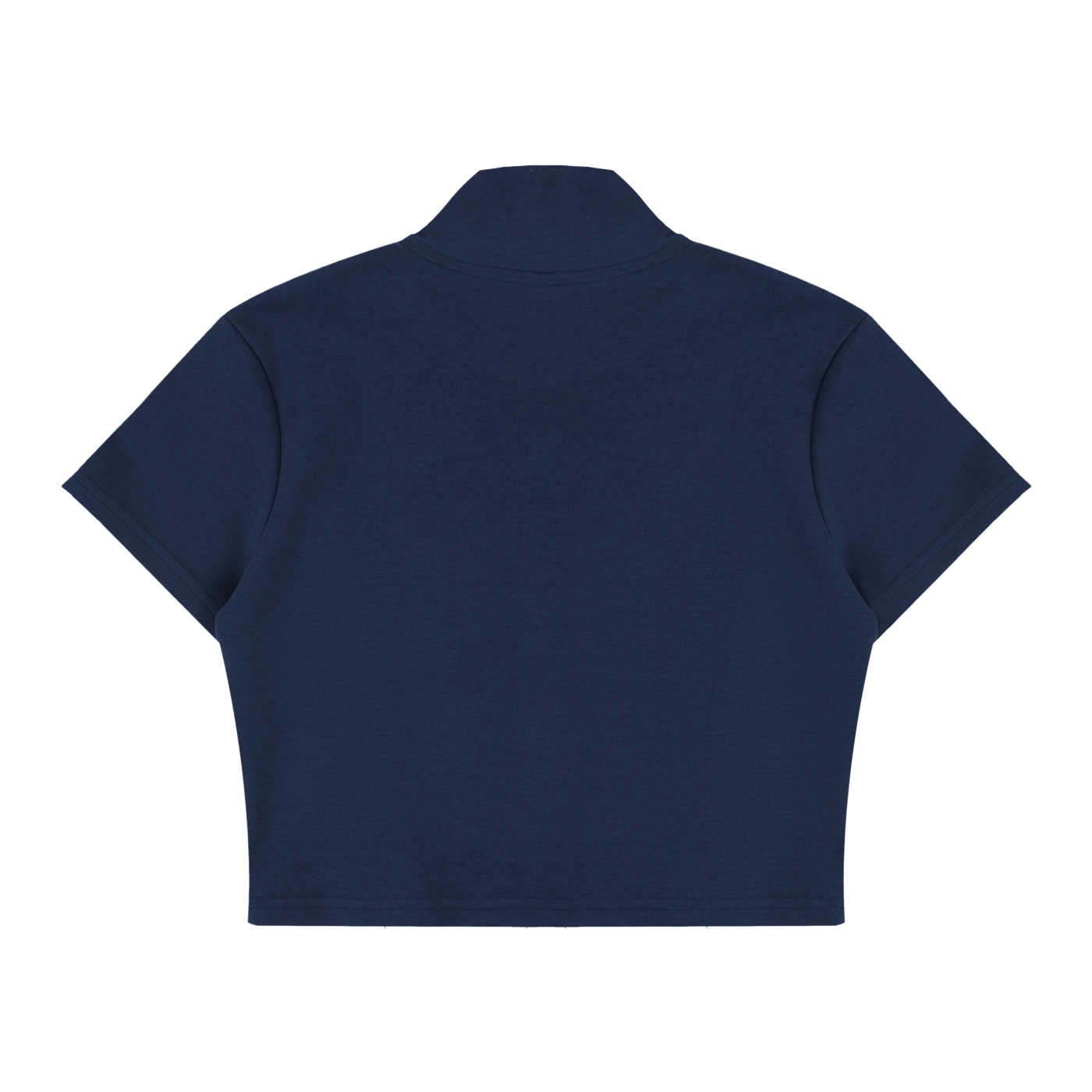 Women's Cropped Full Zip Short Sleeve T-Shirt