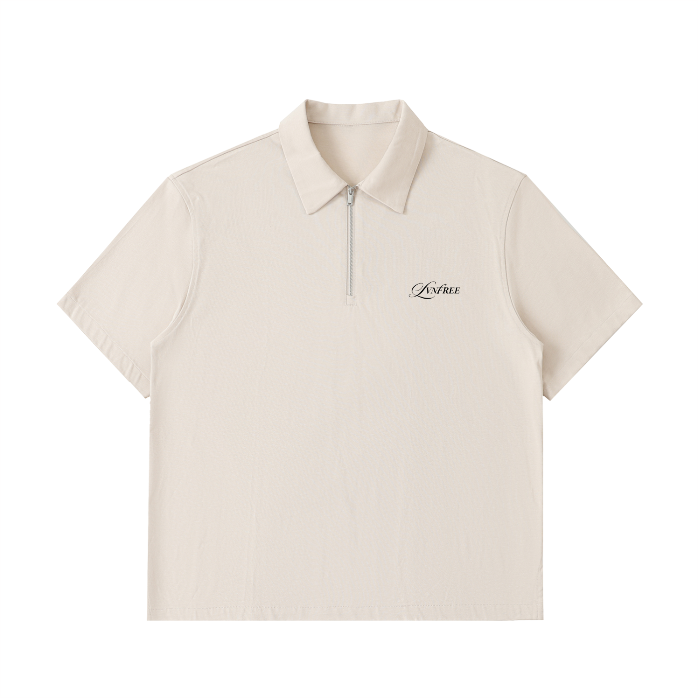 Half-Zip Cotton Polo Shirt