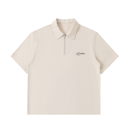 Half-Zip Cotton Polo Shirt