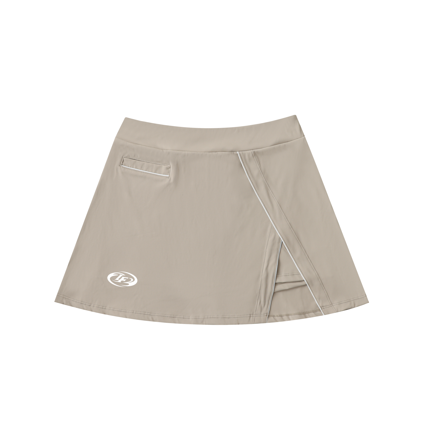 High-Waist Pocketed A-Line Skirt