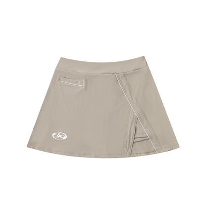 High-Waist Pocketed A-Line Skirt