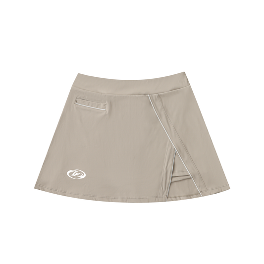 High-Waist Pocketed A-Line Skirt