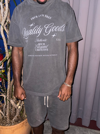 Quality Goods Gray Script Tee