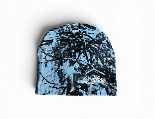 Diamond Studded Costal Beanie - Purple