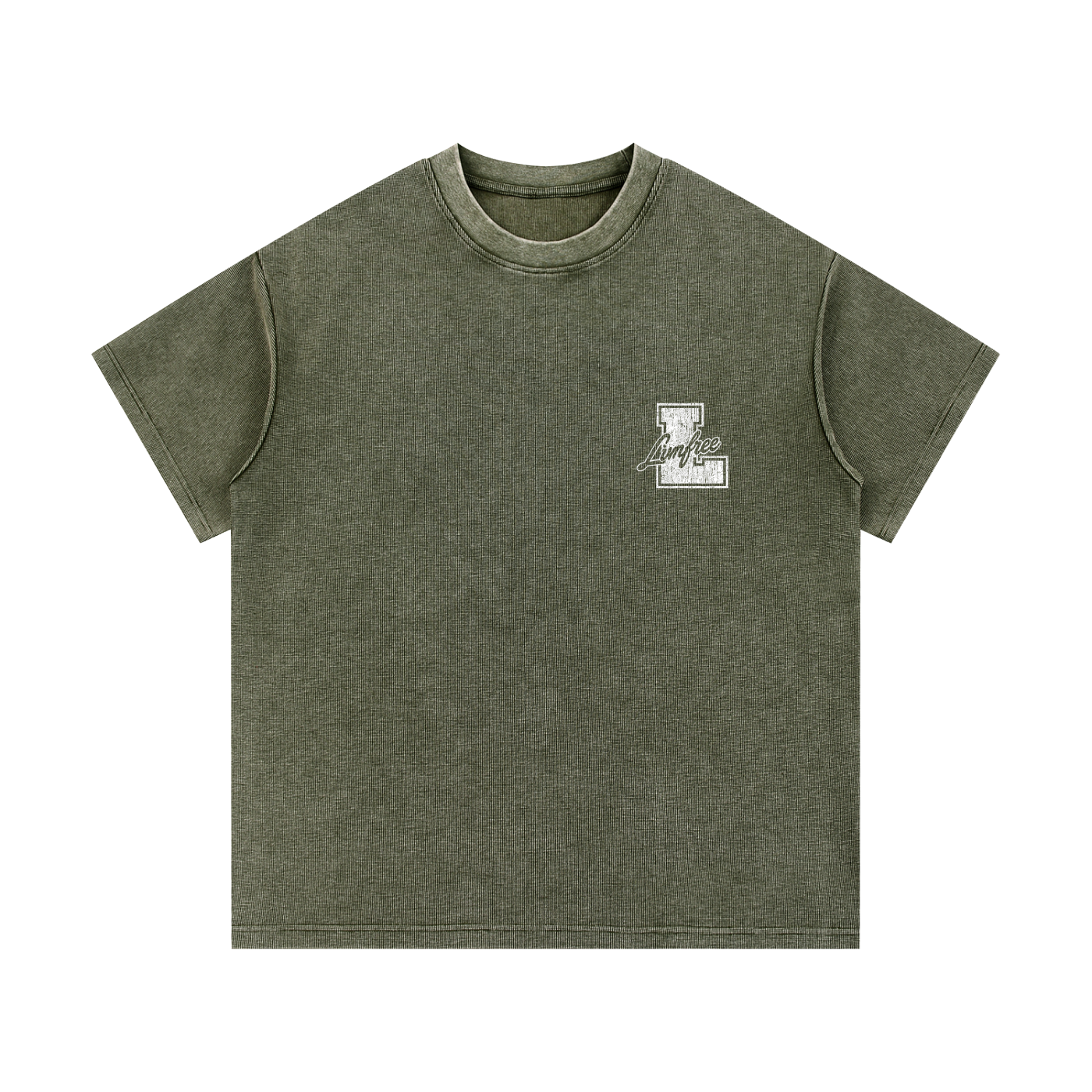Mineral Wash Waffle Knit T-Shirt