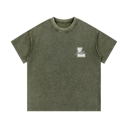 Mineral Wash Waffle Knit T-Shirt