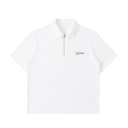 Half-Zip Cotton Polo Shirt